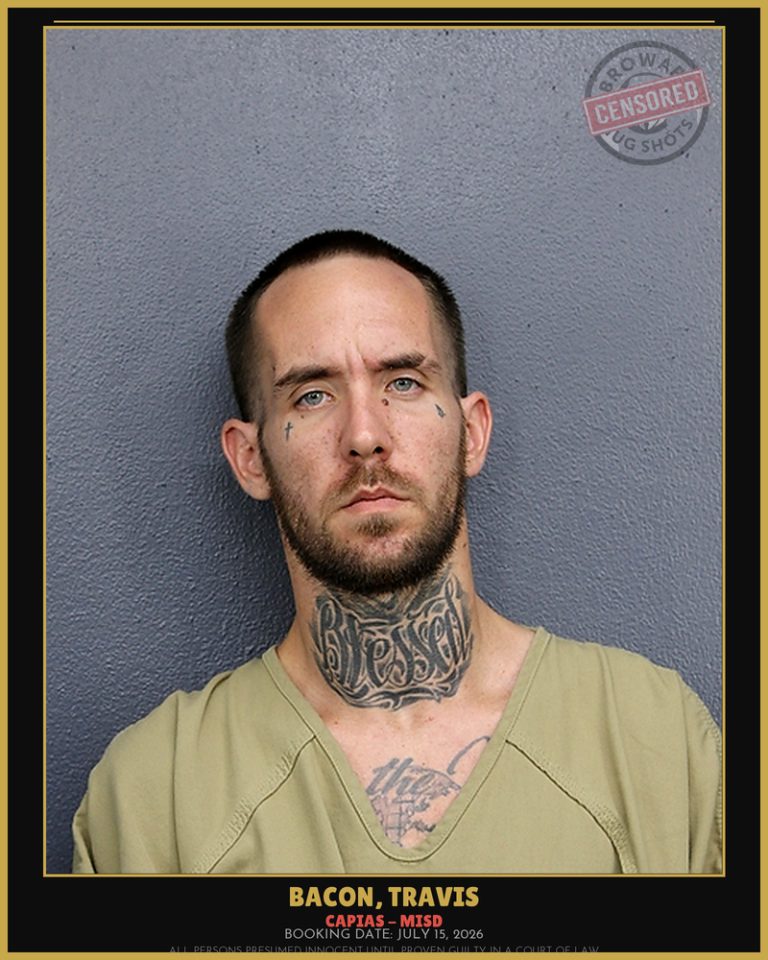 Travis Bacon previous Broward arrest