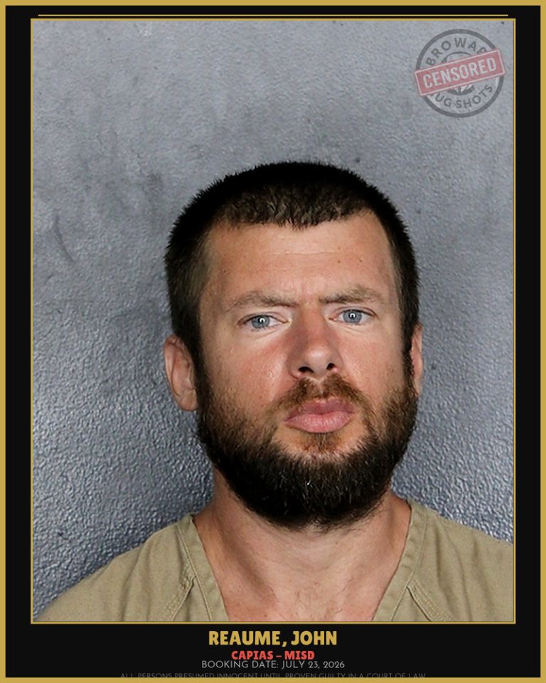 John Reaume previous Broward arrest