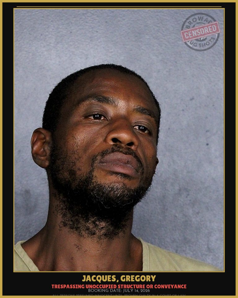 Gregory Jacques previous Broward arrest