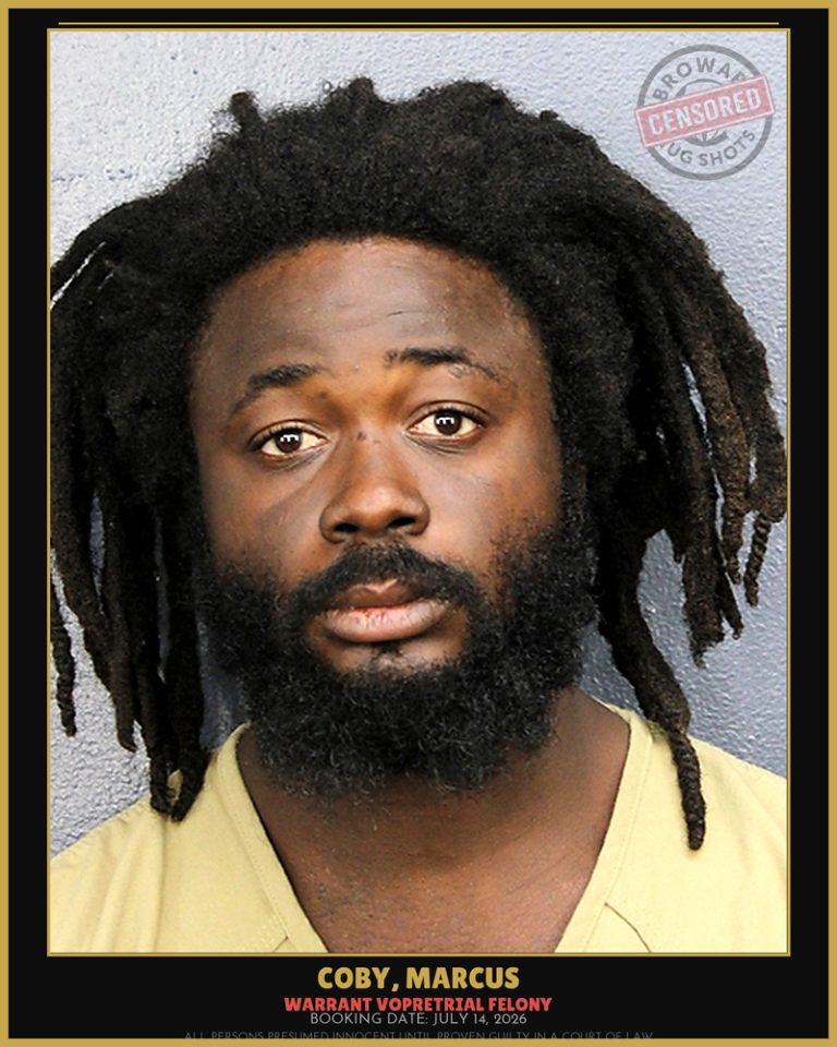 Marcus Coby previous Broward arrest