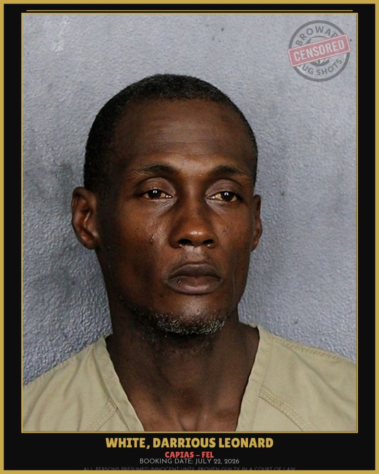Darrious Leonard White previous Broward arrest
