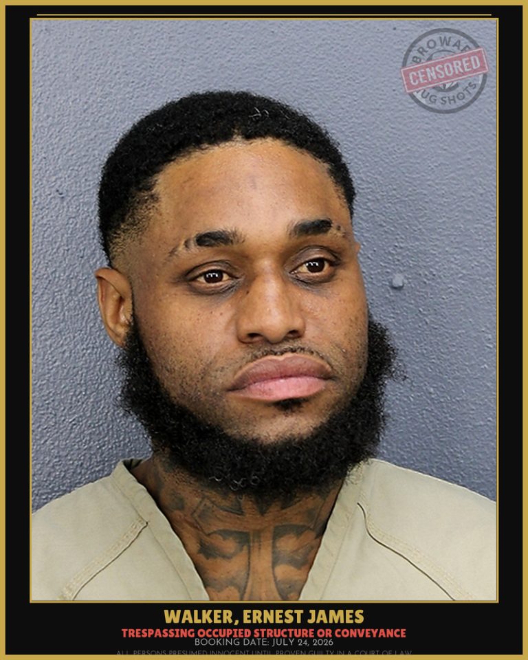 Ernest James Walker previous Broward arrest