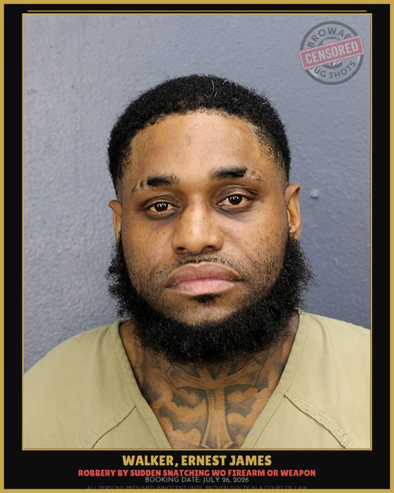 Ernest James Walker previous Broward arrest