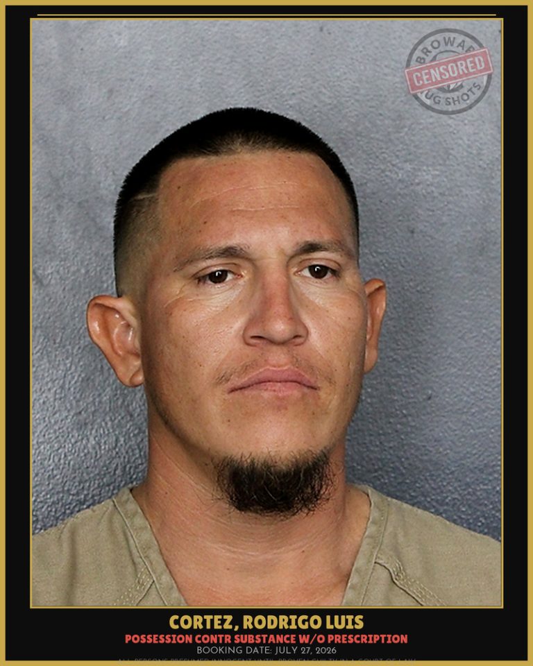 Rodrigo Luis Cortez previous Broward arrest