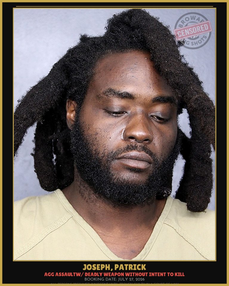 Patrick Joseph previous Broward arrest