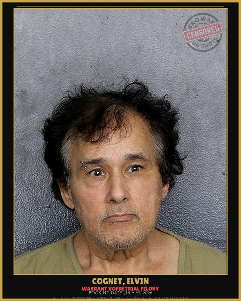 Elvin Cognet previous Broward arrest