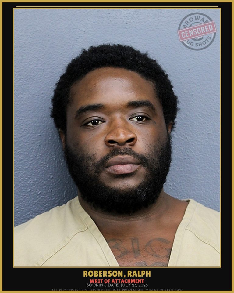 Ralph Roberson previous Broward arrest