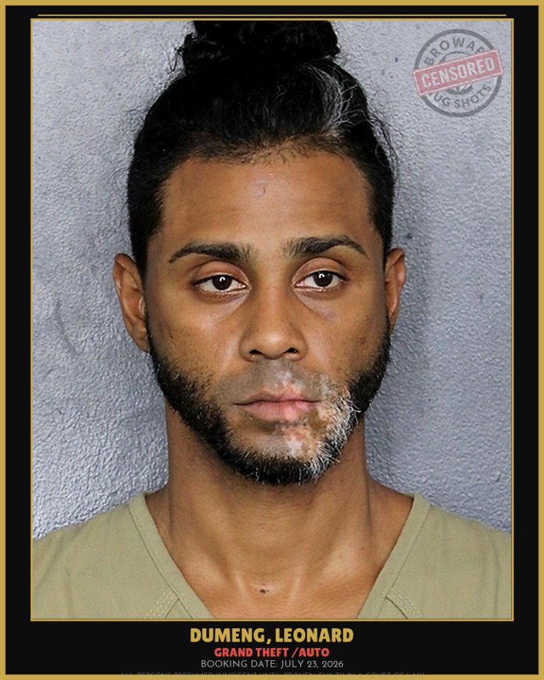 Leonard Dumeng previous Broward arrest
