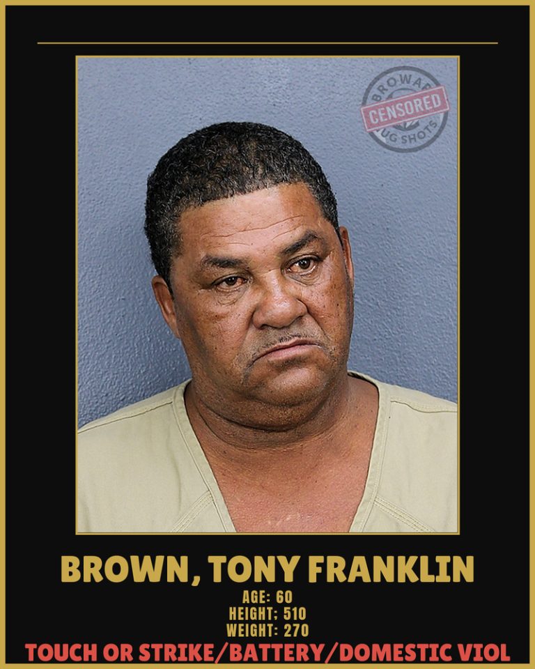 Tony Franklin Brown previous Broward arrest