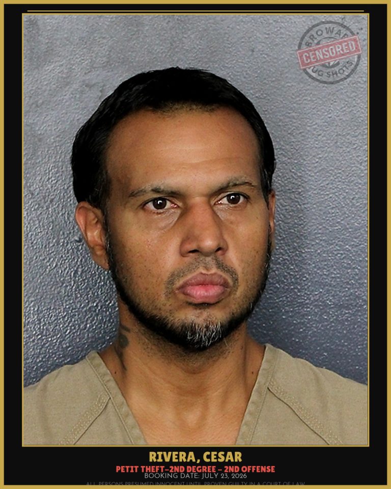 Cesar Rivera previous Broward arrest
