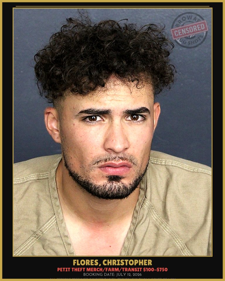 Christopher Flores previous Broward arrest