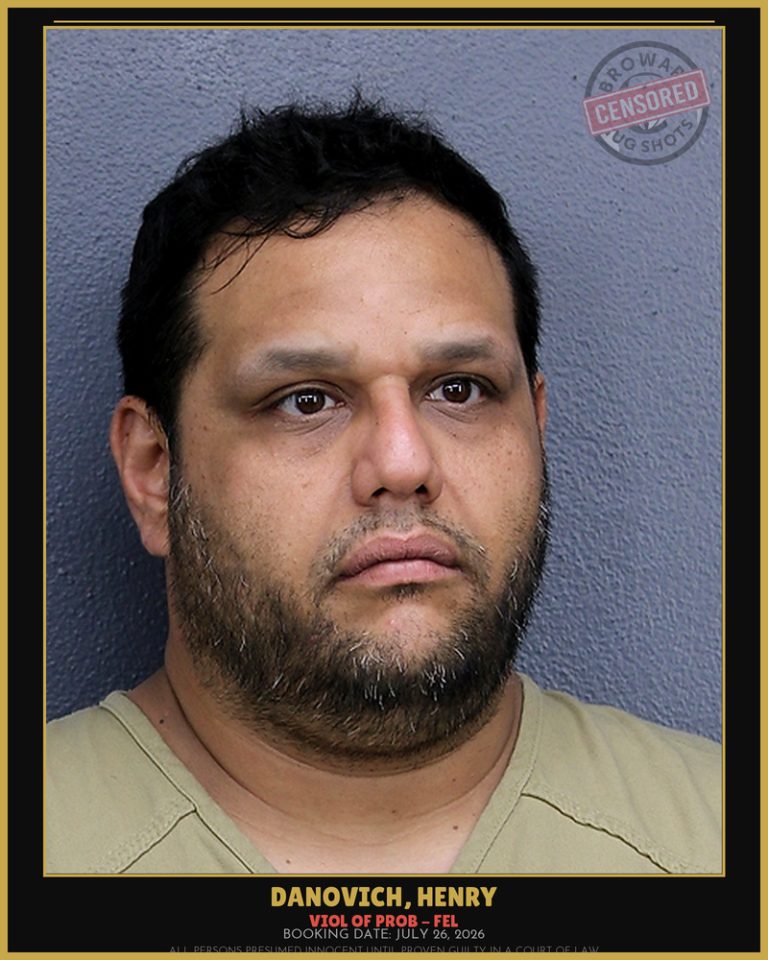 Henry Danovich previous Broward arrest