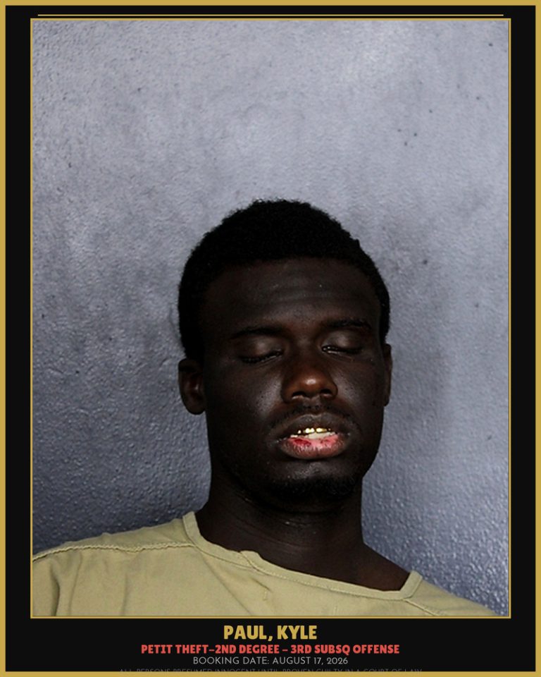Kyle Paul previous Broward arrest