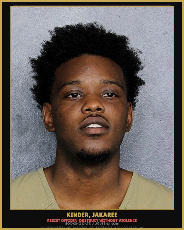 Jakaree Kinder previous Broward arrest