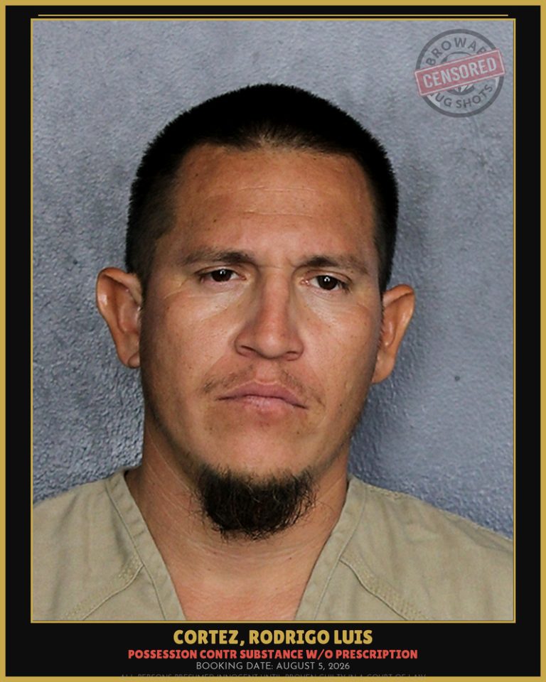 Rodrigo Luis Cortez previous Broward arrest