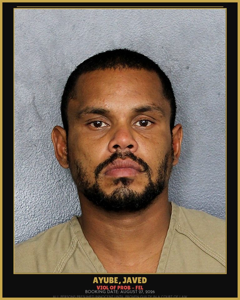Javed Ayube previous Broward arrest