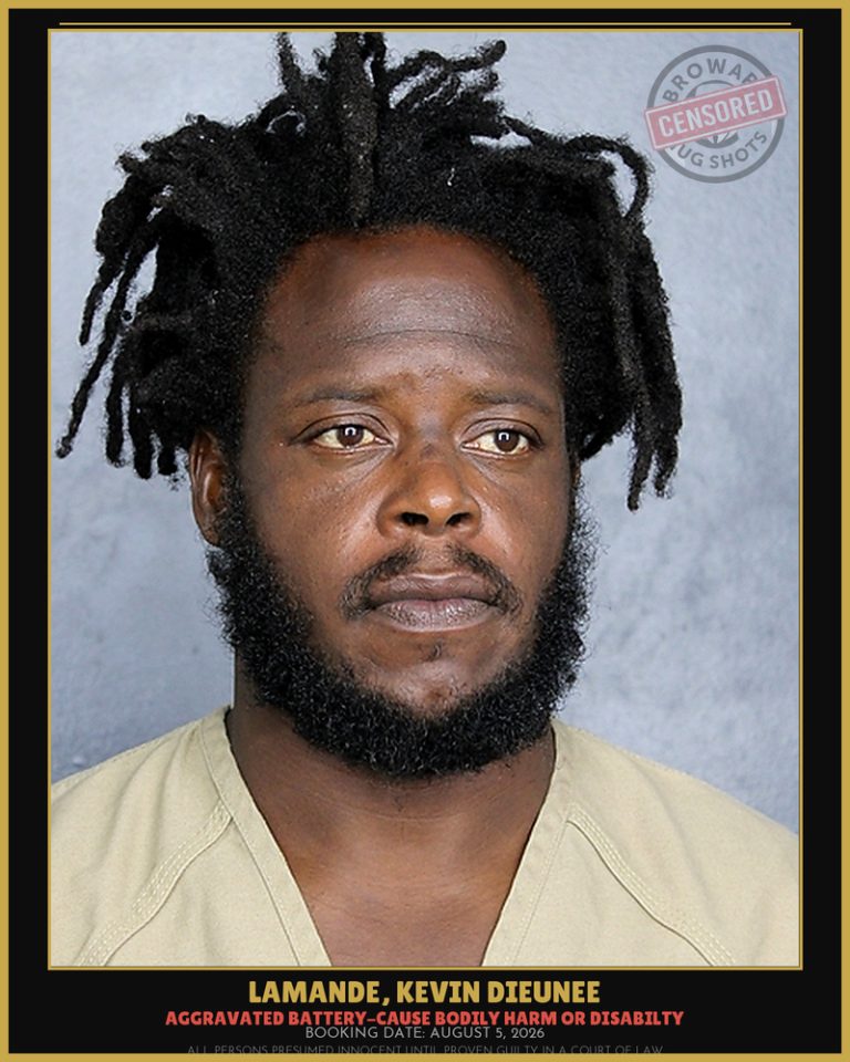 Kevin Dieunee Lamande previous Broward arrest