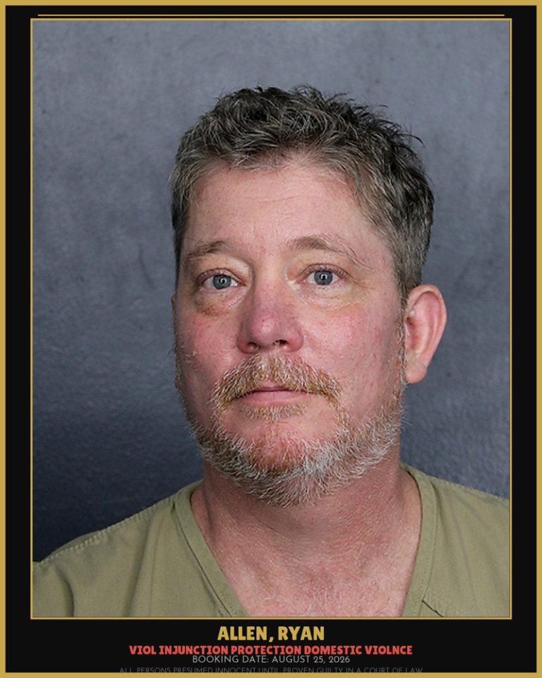 Ryan Allen previous Broward arrest