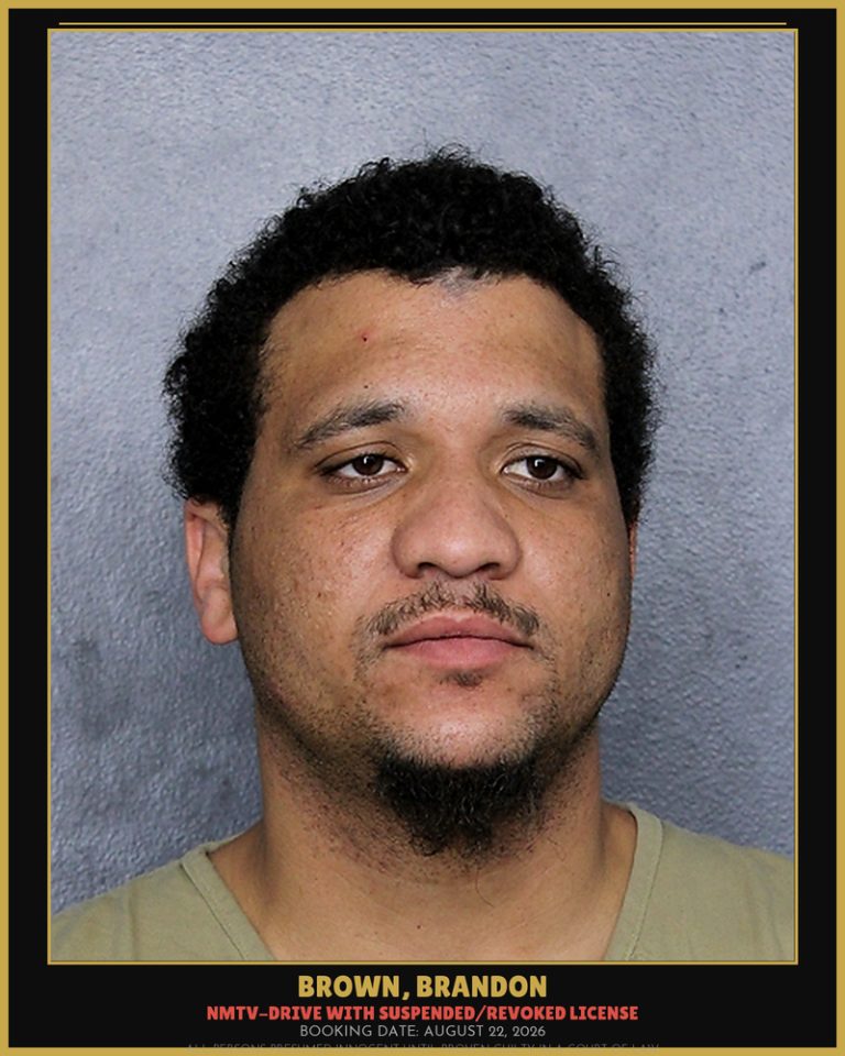 Brandon Brown previous Broward arrest
