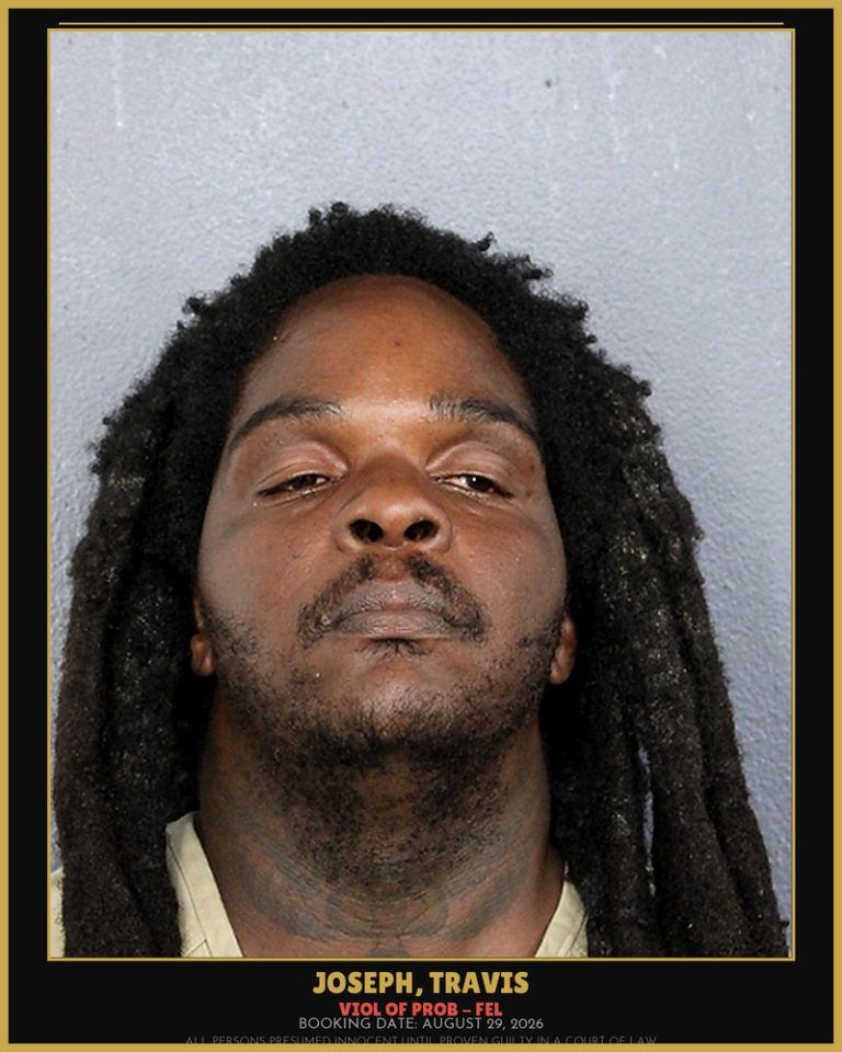 Travis Joseph previous Broward arrest