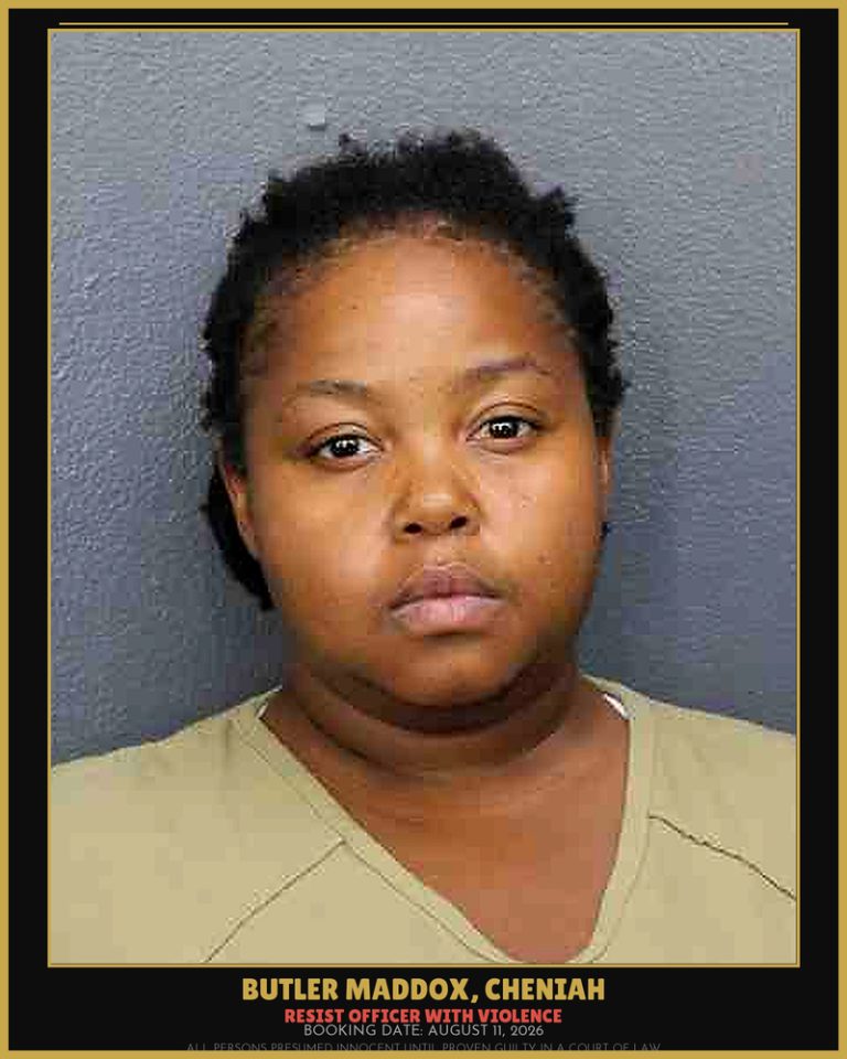 Cheniah Butler Maddox previous Broward arrest