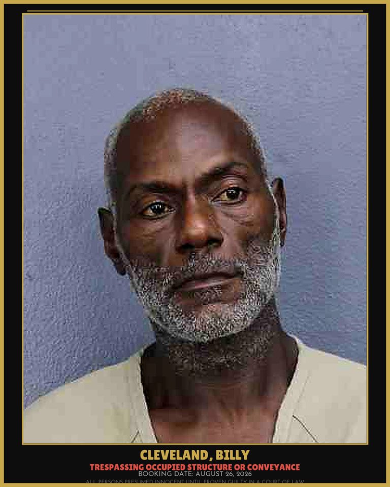 Billy Cleveland previous Broward arrest
