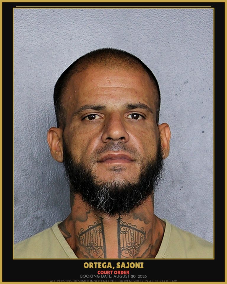 Sajoni Ortega previous Broward arrest