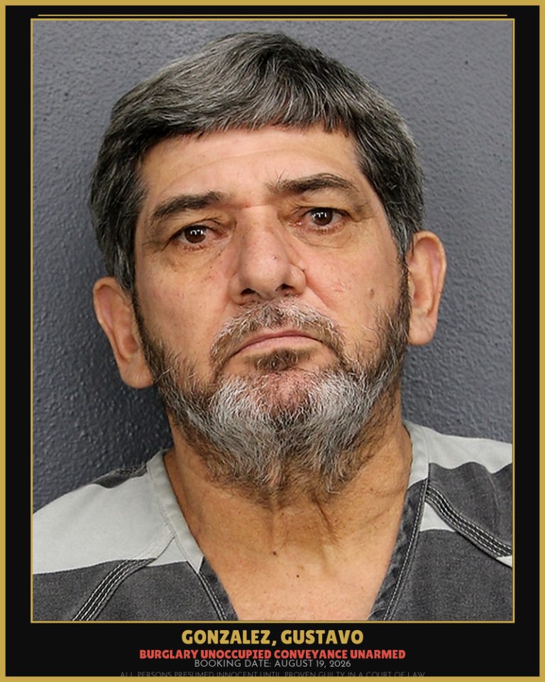Gustavo Gonzalez previous Broward arrest