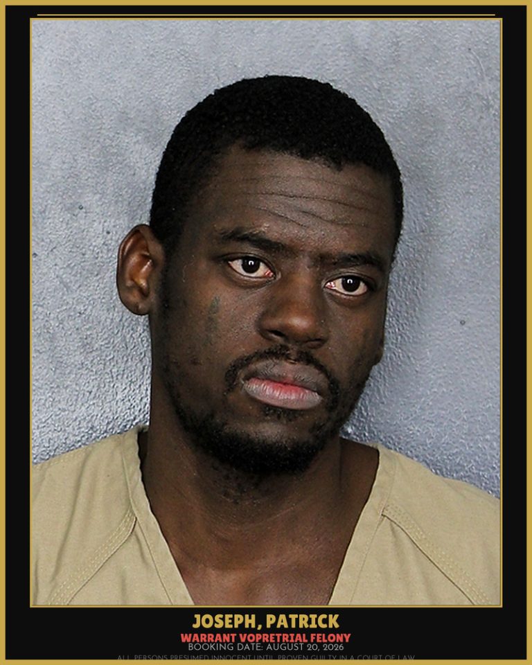 Patrick Joseph previous Broward arrest