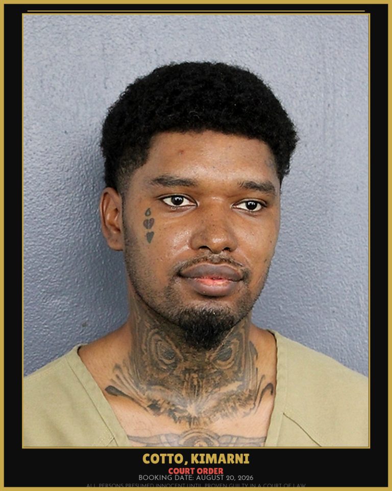 Kimarni Cotto previous Broward arrest