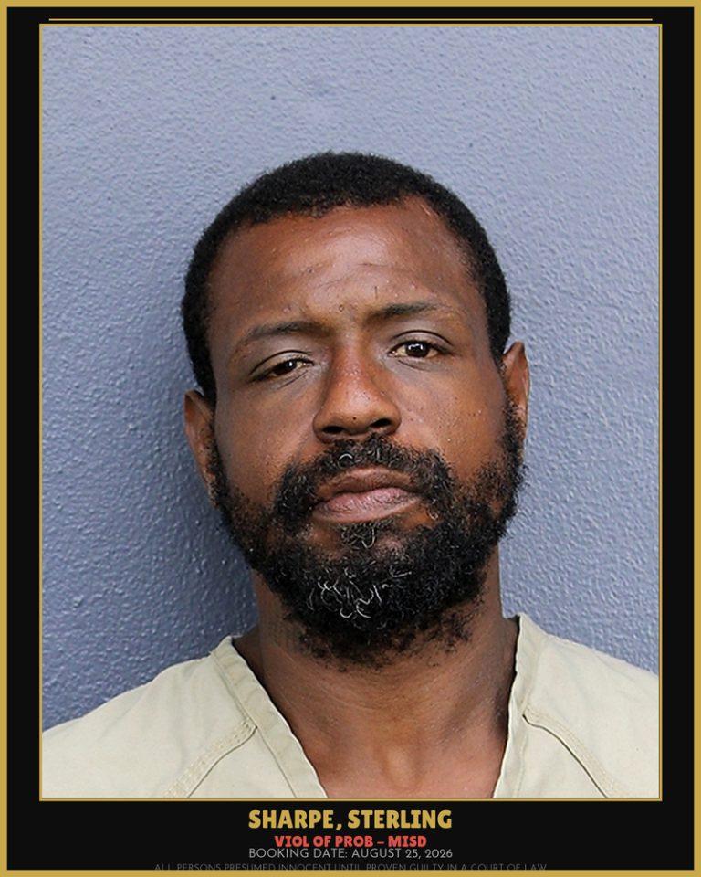 Sterling Sharpe previous Broward arrest
