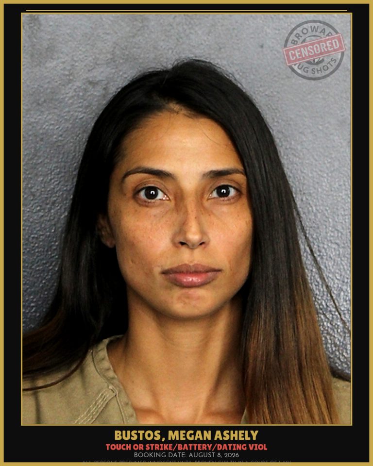 Megan Ashely Bustos previous Broward arrest