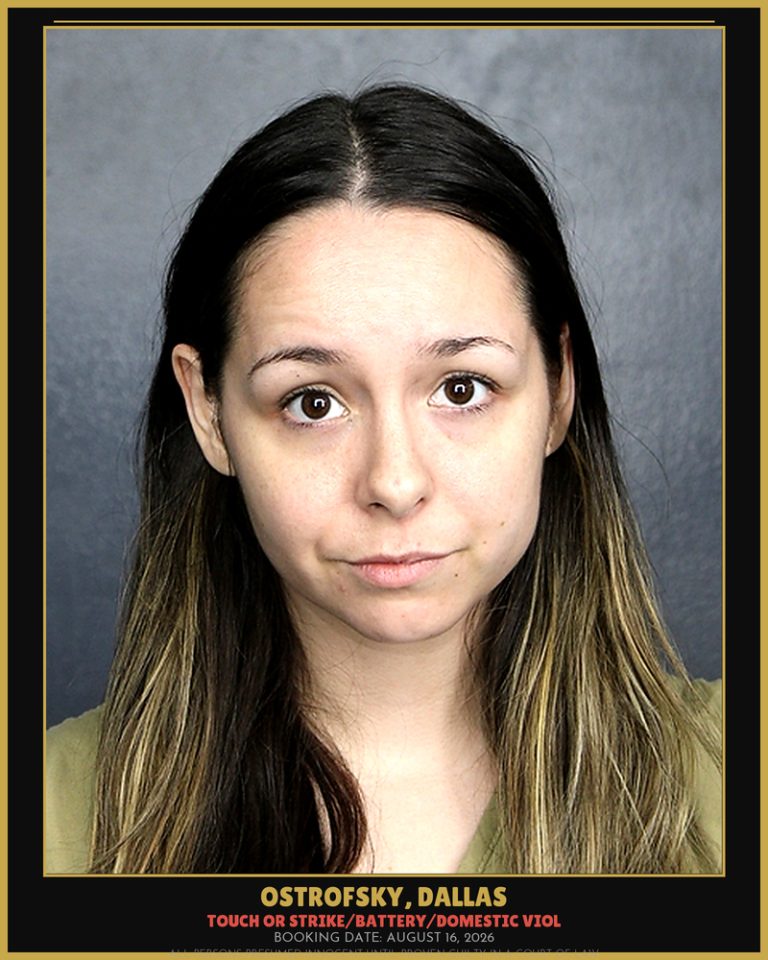 Dallas Ostrofsky previous Broward arrest