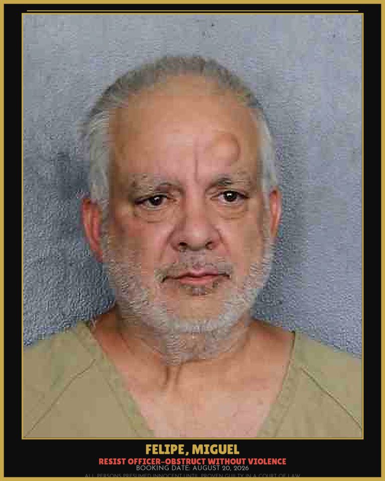 Miguel Felipe previous Broward arrest