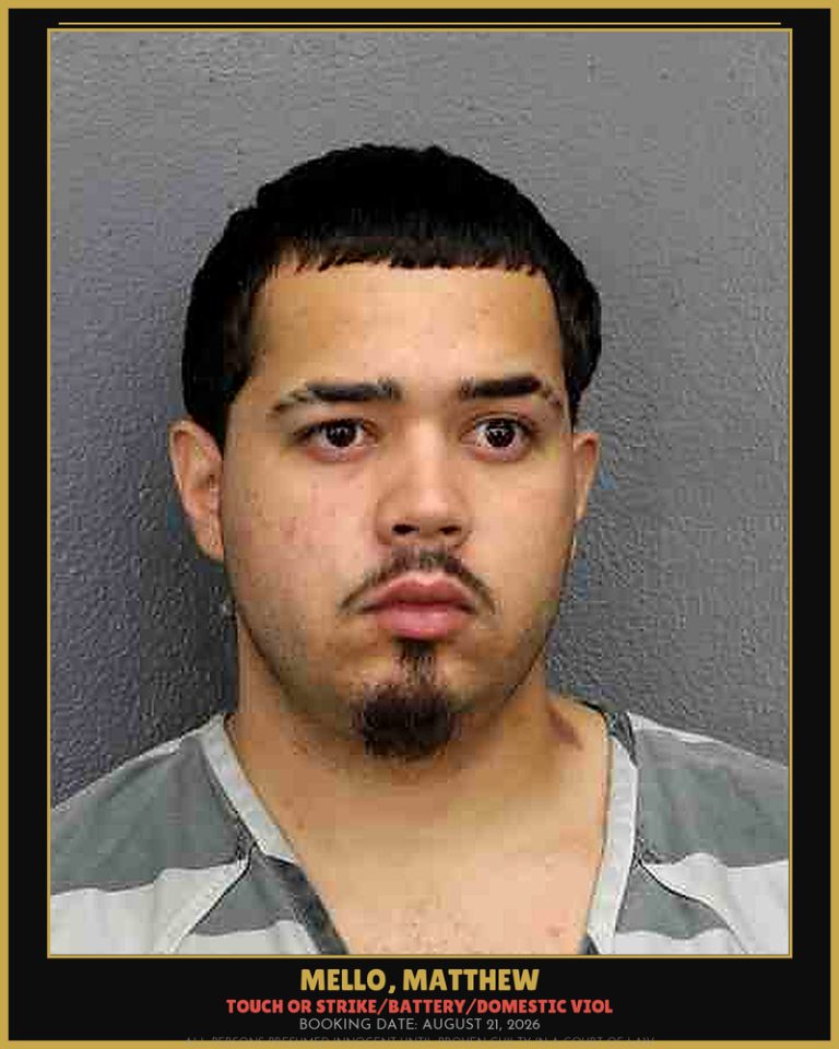 Matthew Mello previous Broward arrest