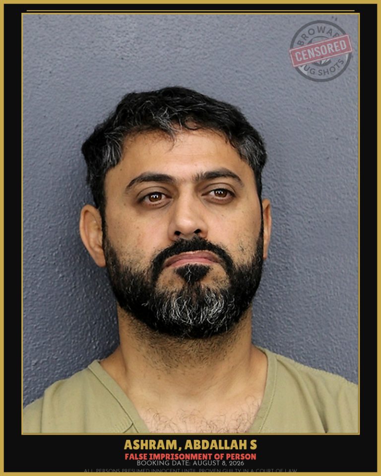Abdallah S Ashram previous Broward arrest
