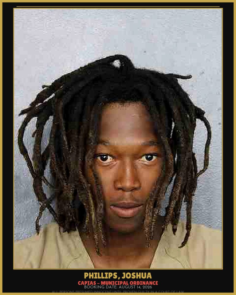 Joshua Phillips previous Broward arrest
