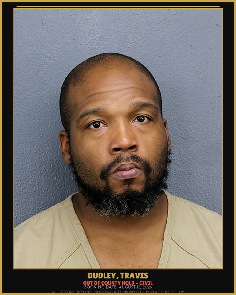 Travis Dudley previous Broward arrest