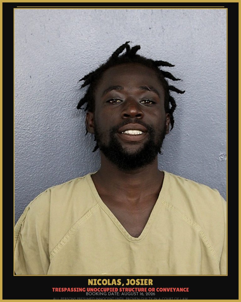 Josier Nicolas previous Broward arrest