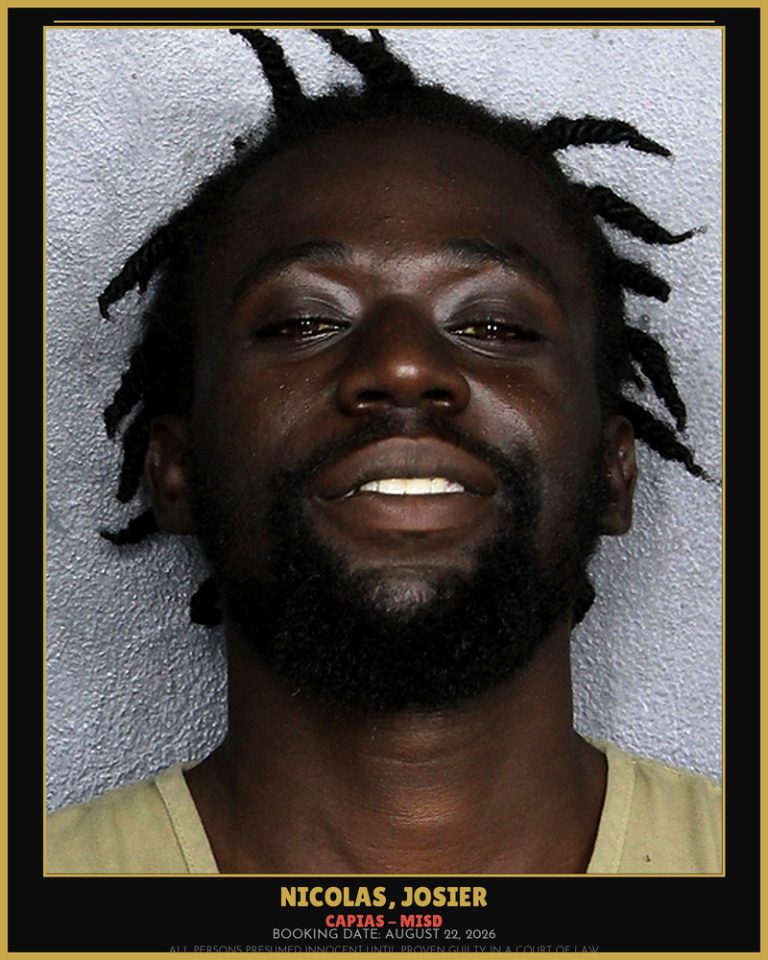 Josier Nicolas previous Broward arrest
