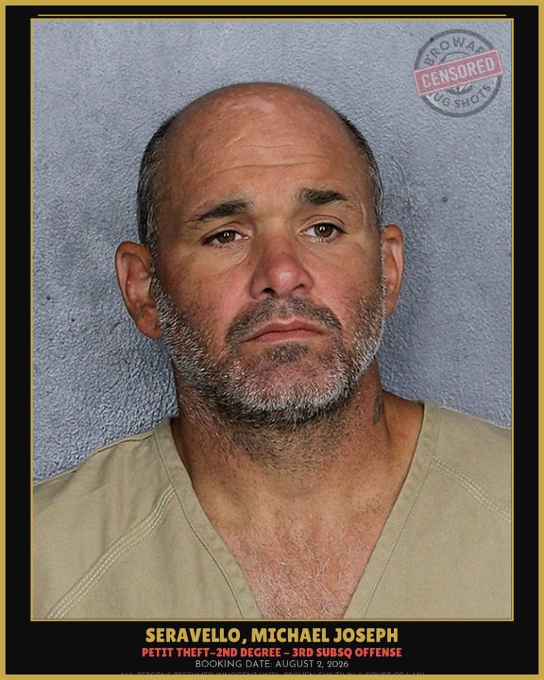 Michael Joseph Seravello previous Broward arrest