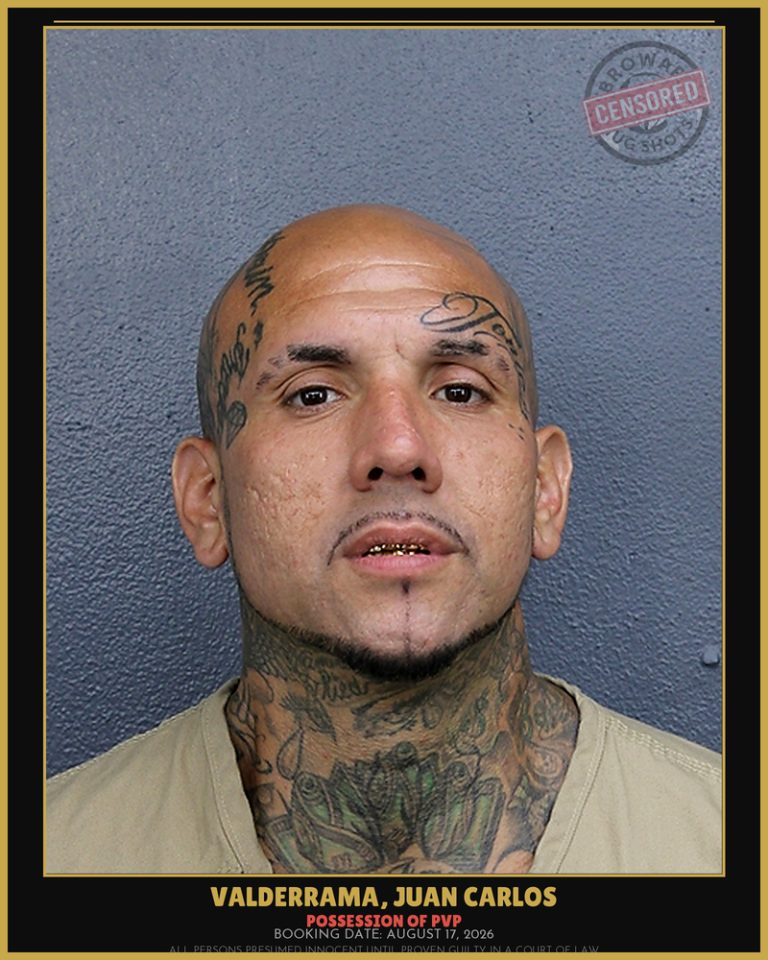 Juan Carlos Valderrama previous Broward arrest