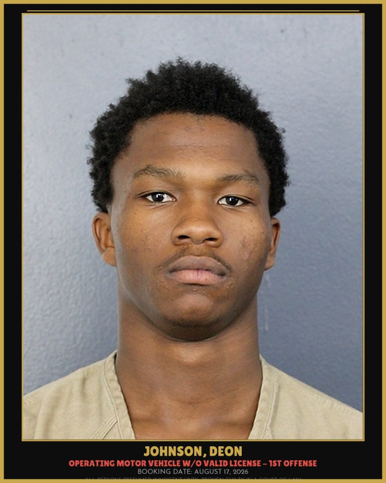 Deon Johnson previous Broward arrest
