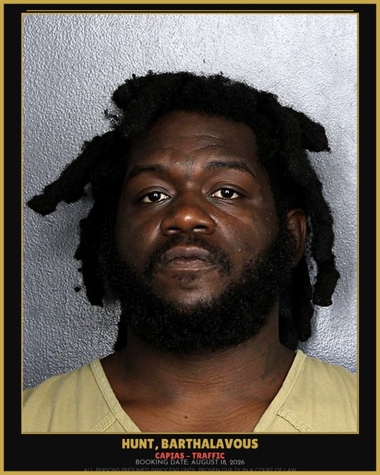 Barthalavous Hunt previous Broward arrest