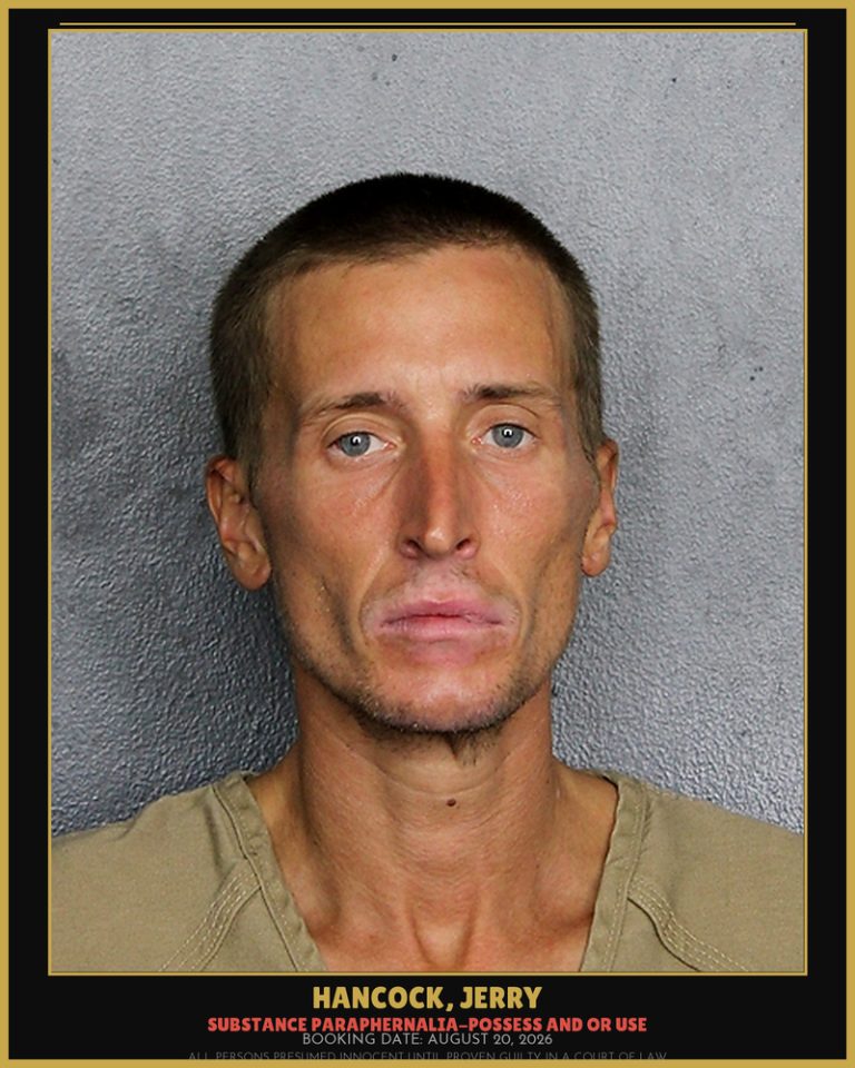 Jerry Hancock previous Broward arrest