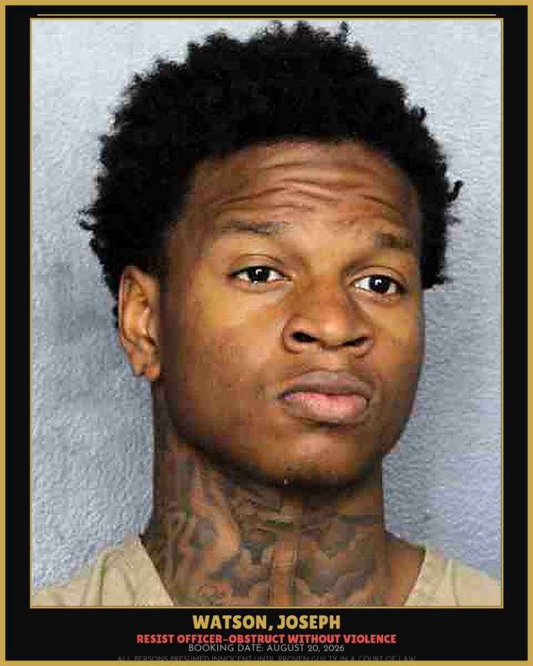 Joseph Watson previous Broward arrest