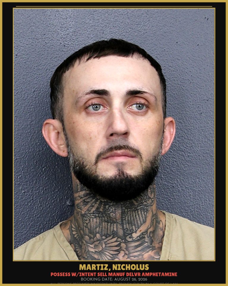 Nicholus Martiz previous Broward arrest