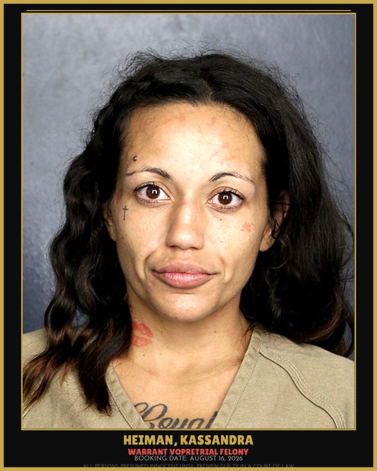 Kassandra Heiman previous Broward arrest
