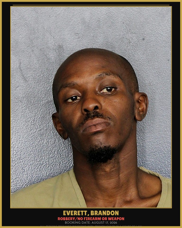 Brandon Everett previous Broward arrest