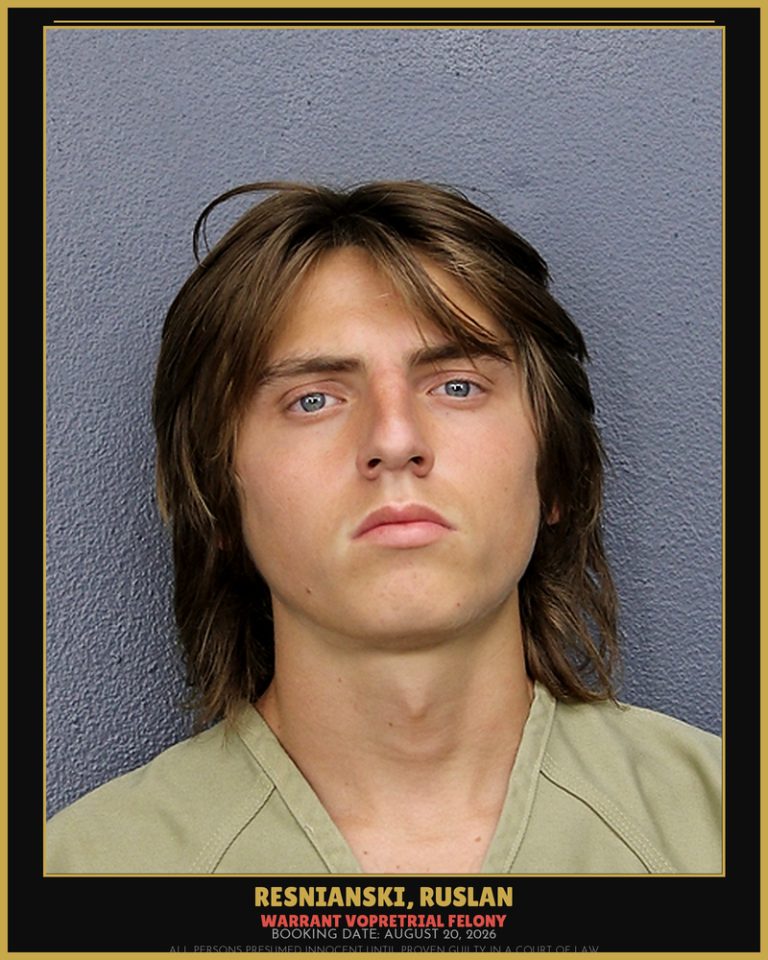 Ruslan Resnianski previous Broward arrest